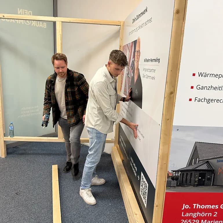 Dein BauKompass: Montage der Dibond-Platten